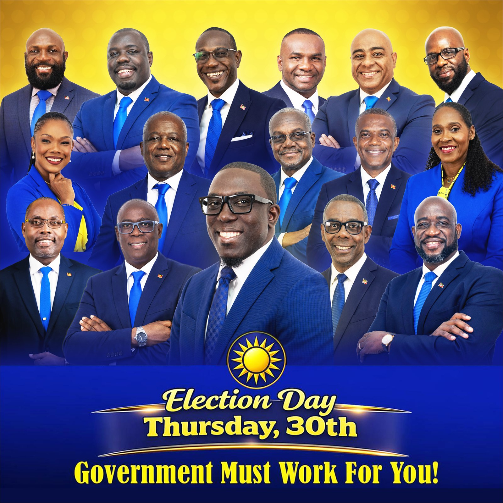 UPP 2026 campaign billboard featuring the national slate